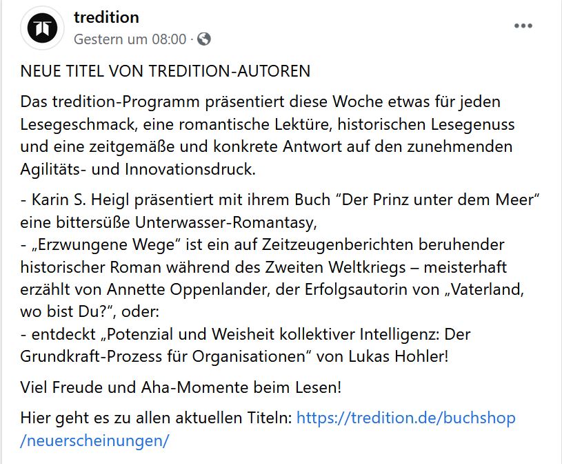 Erwähnung Facebook 29.01